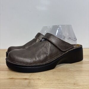 Naot Brown Leather Casual Clogs Shoes Womens Size EU 39 L8